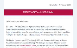 FRAUENARZT wird digital FRAUENARZT wird digital